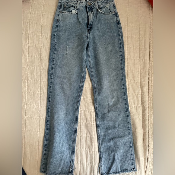 Zara Jeans Zara Women Slim Flared Slitted High Waisted Jeans Poshmark